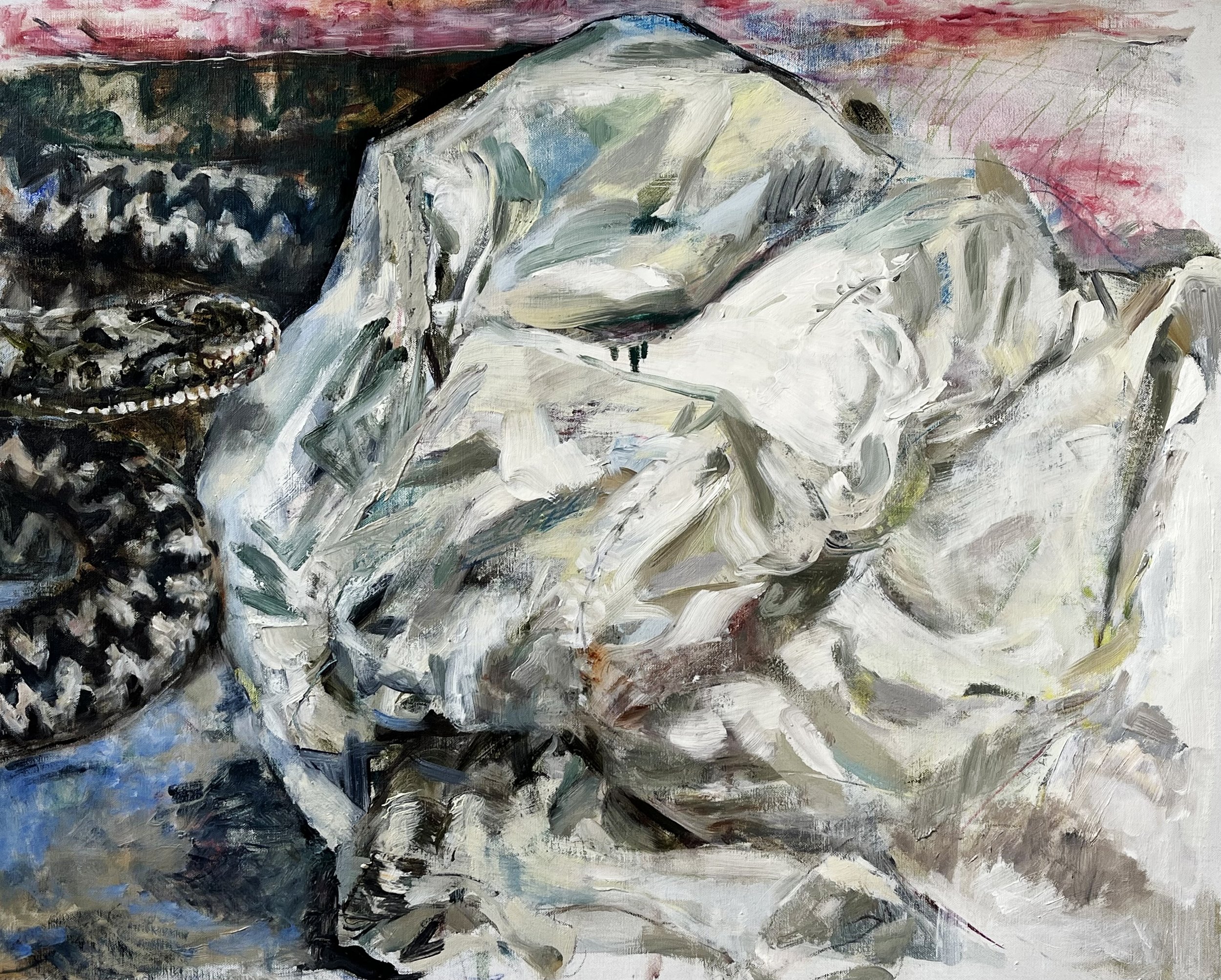 dress + scottish adder. 27" x 23". oil on canvas. $1760