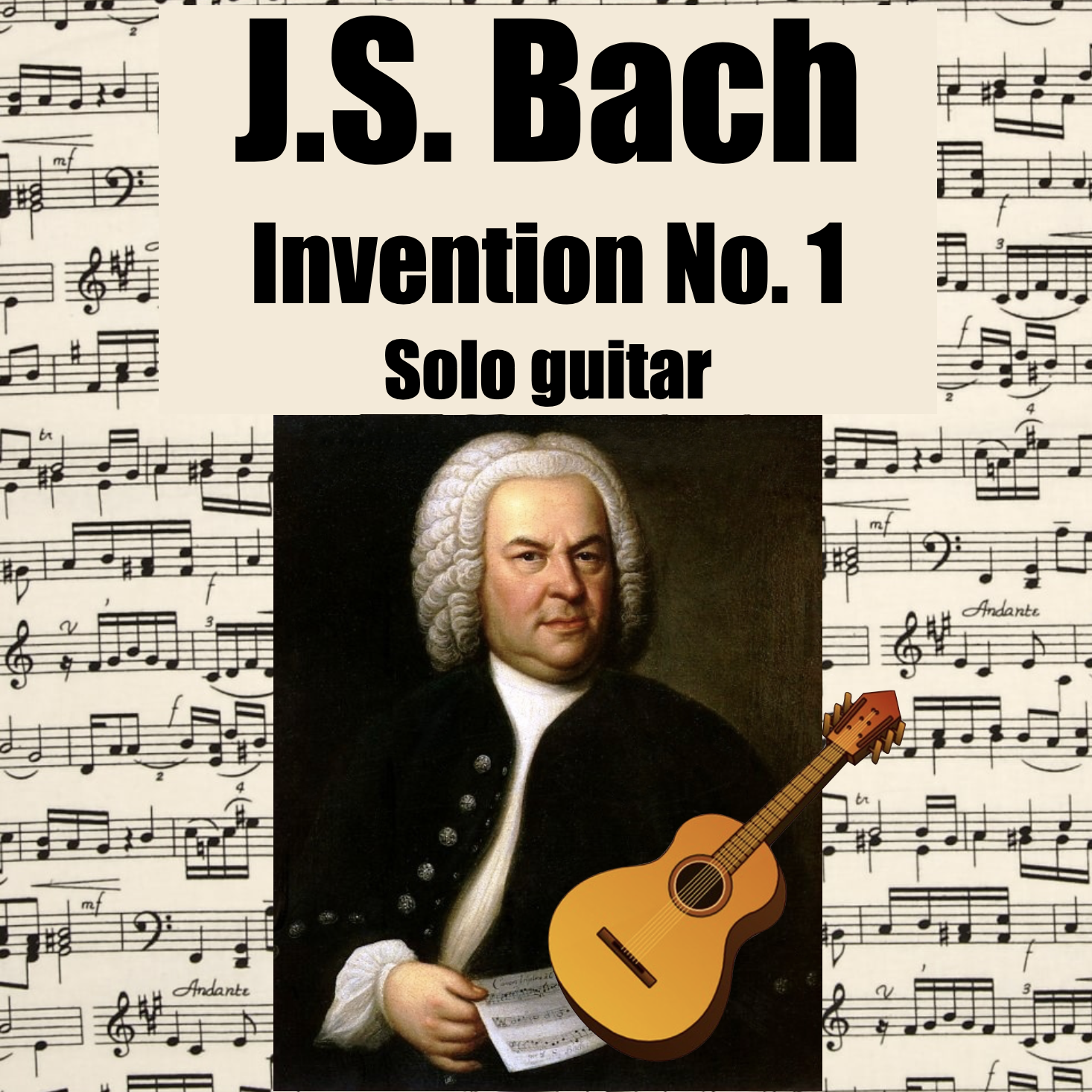 Bach Invention 1 for guitar