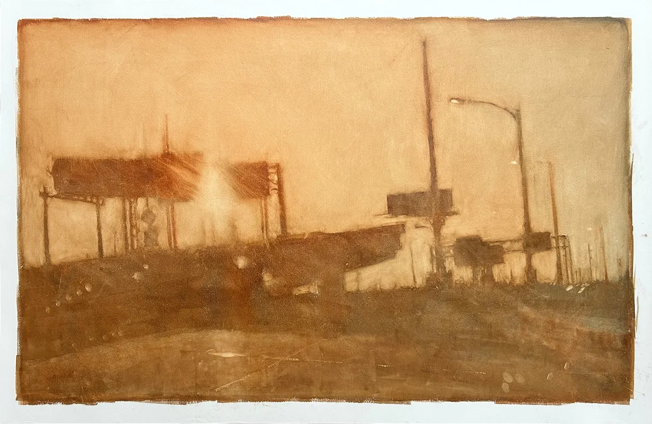 674 Sungazing I, oil on 25.5"x38" paper