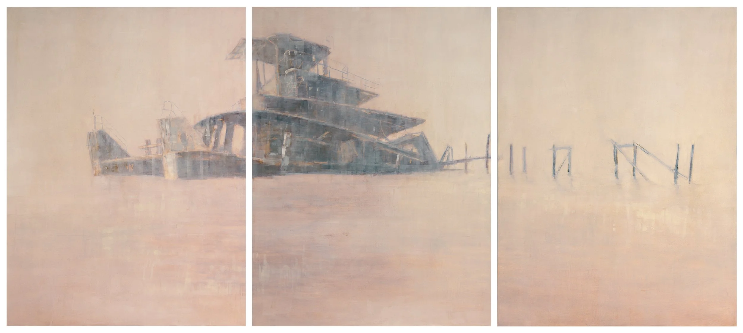 559 Freedom III (triptych) 2023 40x90 cradled panel