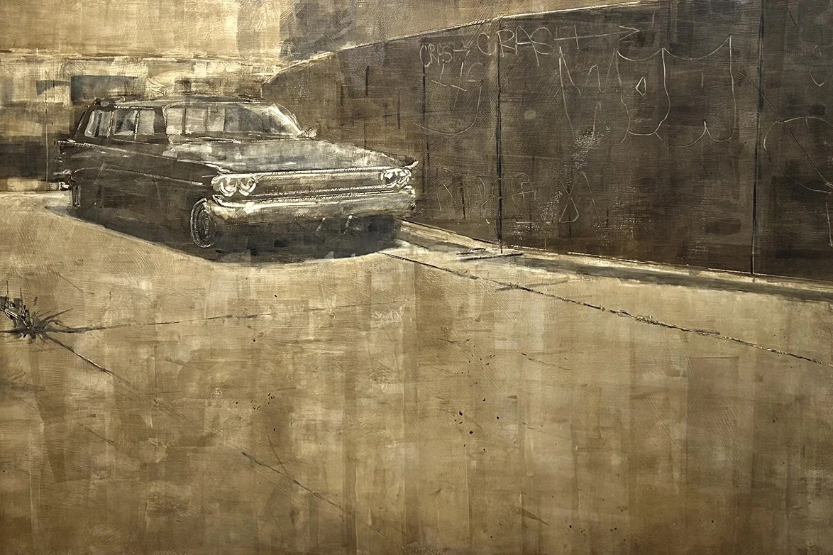 616 Sunbather (oldsmobile) 2024 32x48 cradled panel