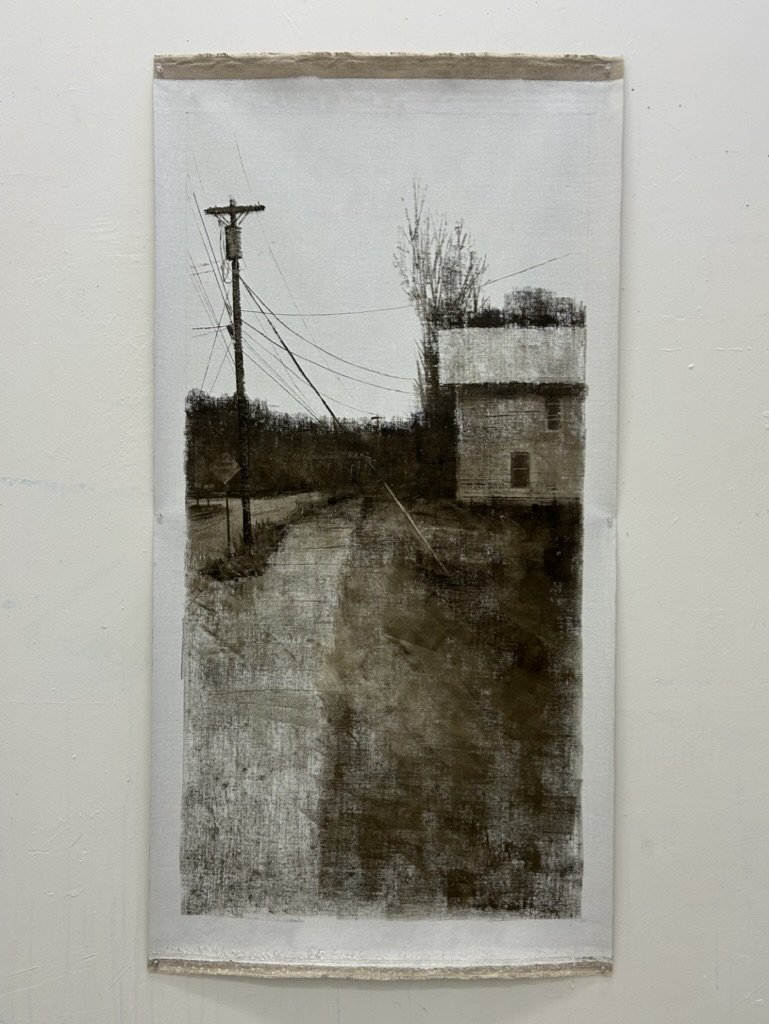 No Titles, no numbers (Vermont Painting) 54” tall on linen, 2023