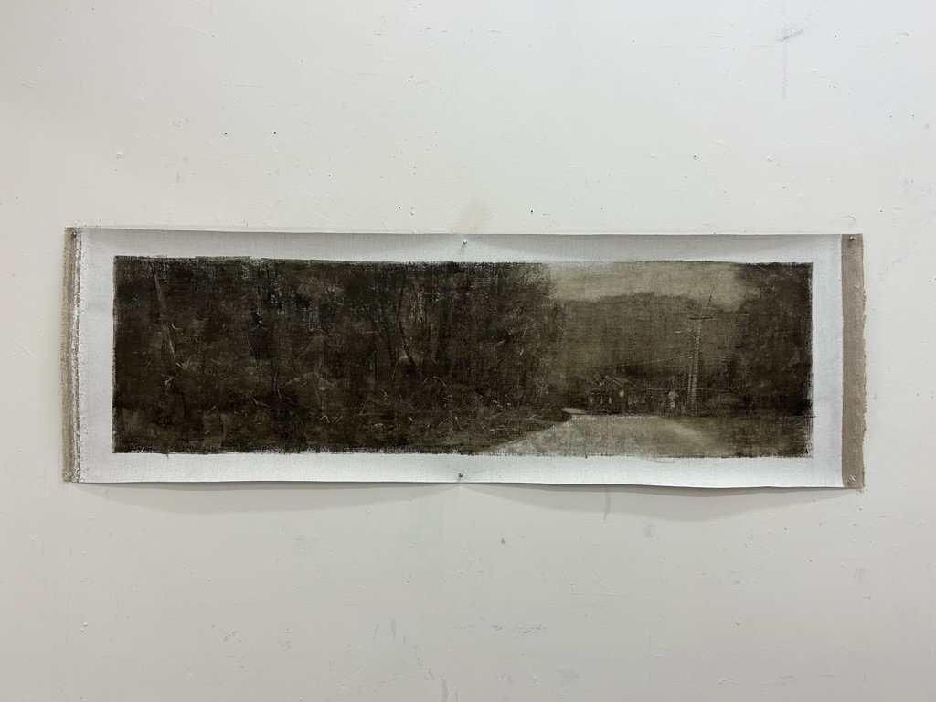 No Titles, no numbers (Vermont Painting) 54” wide on linen, 2023