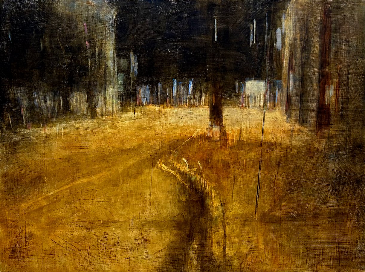 636 Nine O’Clock Jump 2024 30x40 cradled panel