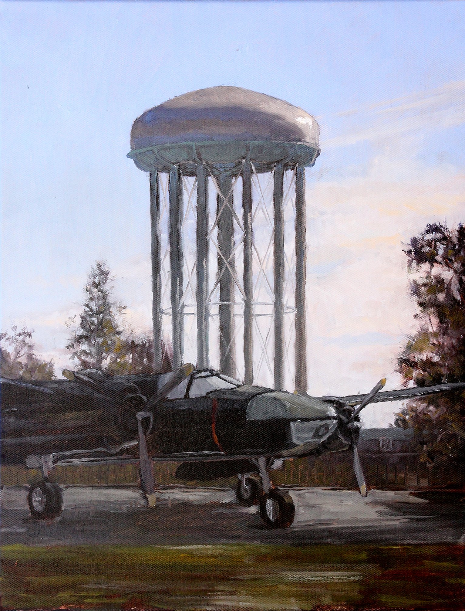 376 Arabi Watertower 2018 24x18 on stretched canvas