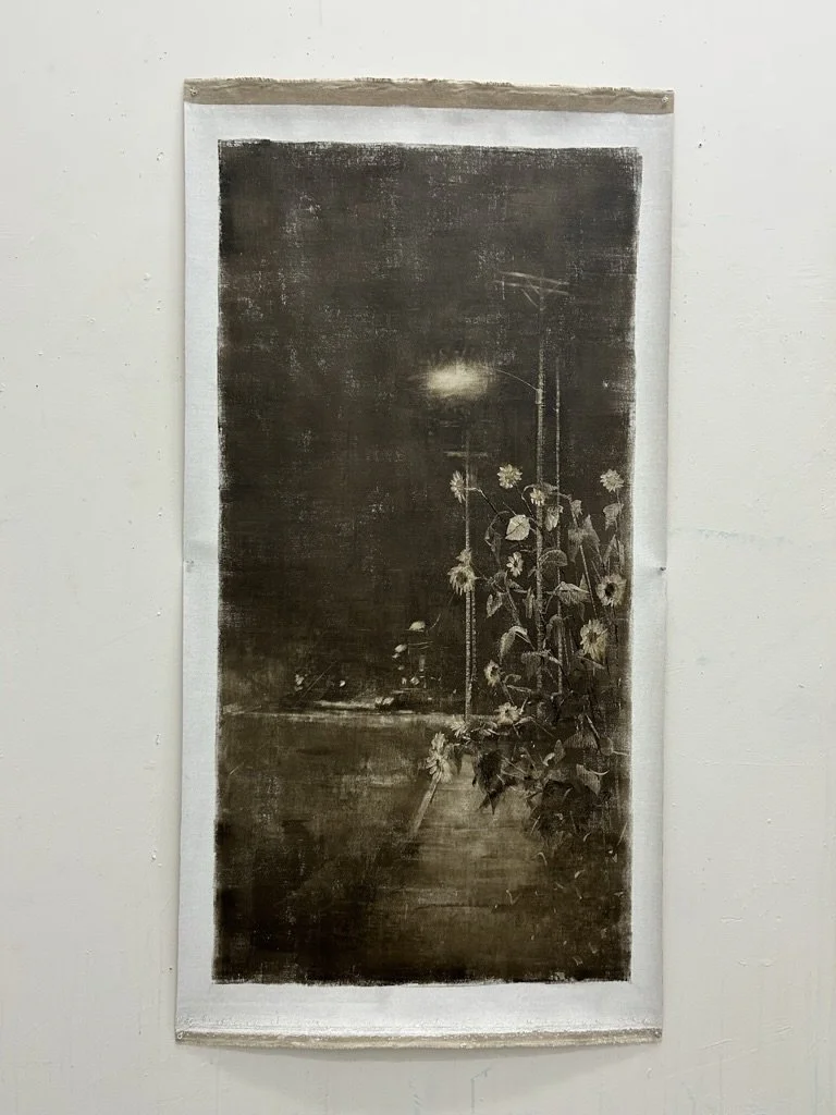 No Titles, no numbers (Vermont Painting) 54” tall on linen, 2023