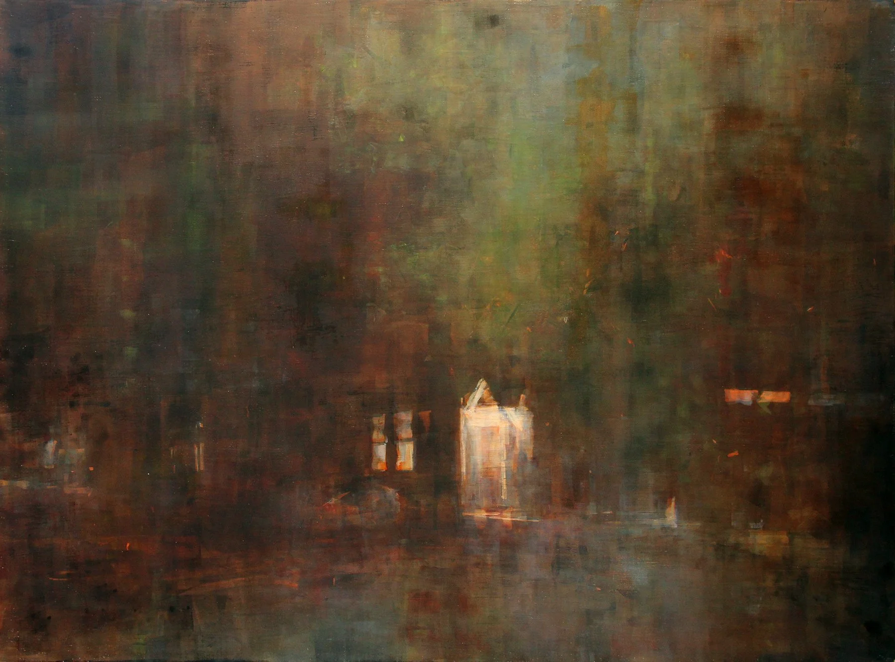 389 Door in the Dark 2019 36x48 cradled panel