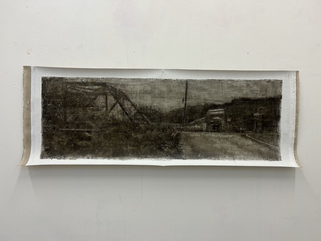 No Titles, no numbers (Vermont Painting) 54” wide on linen, 2023
