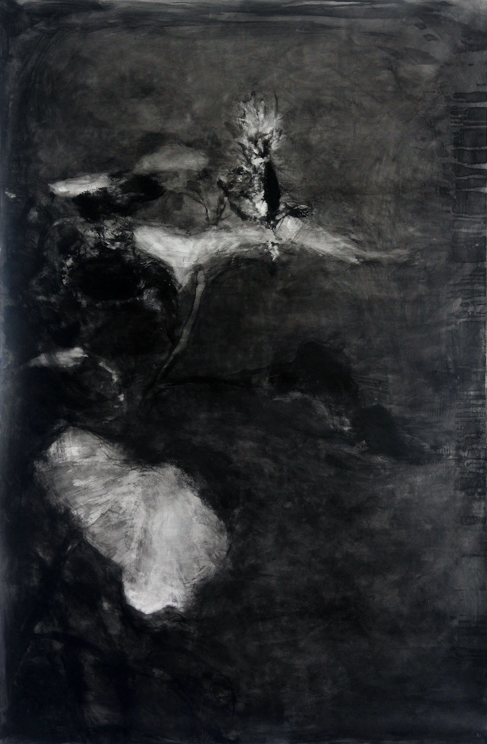Black 36 2016 60x30 India ink on Yupo paper