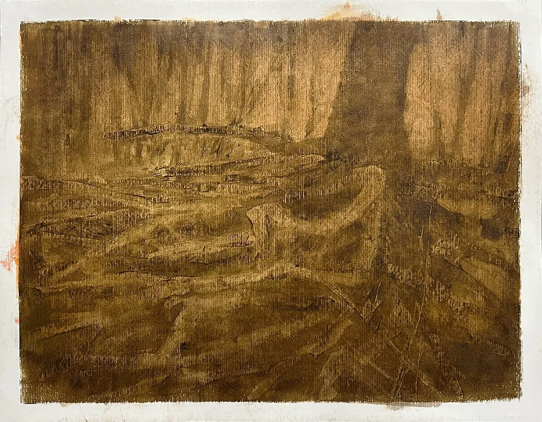 652 Batture Roots, oil on 11"x14" paper
