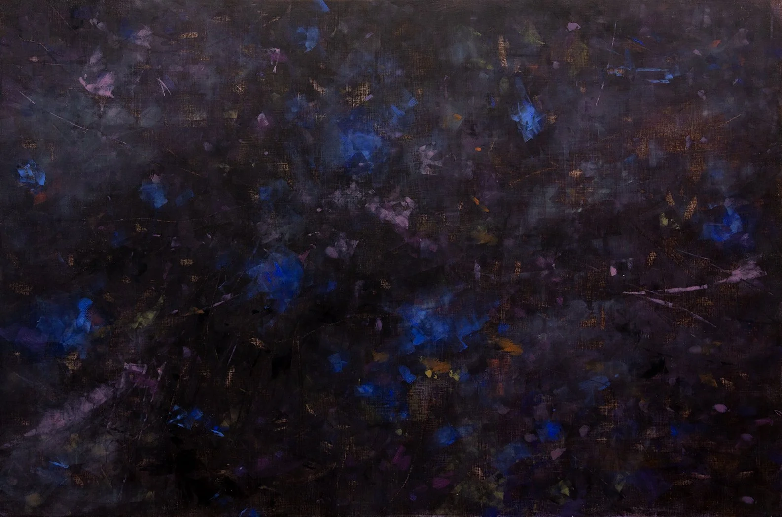 588 Blue Roses (labeled Purple Rose) 2023 32x48 cradled panel