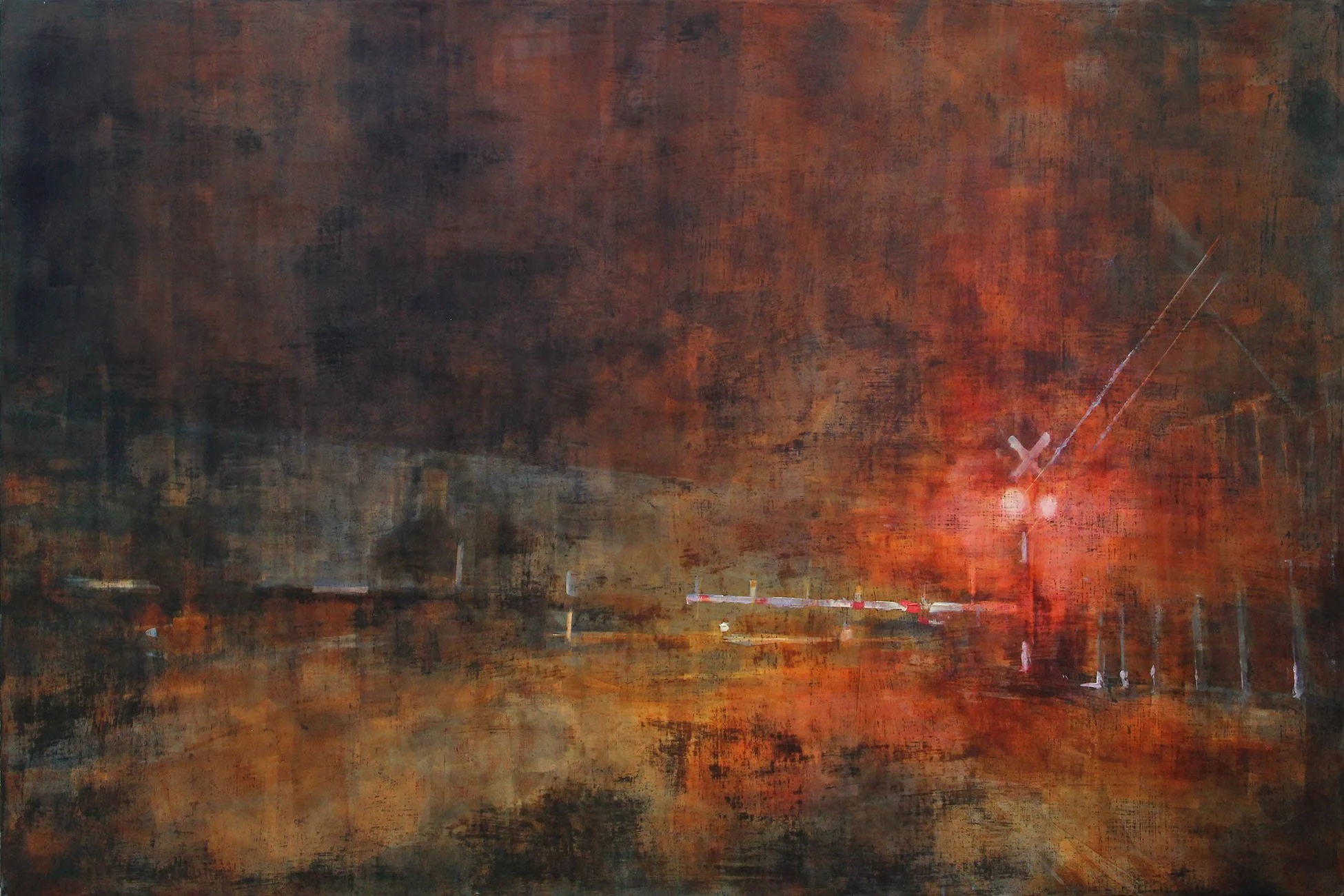 341 Slow Train 2018 32x48 cradled panel