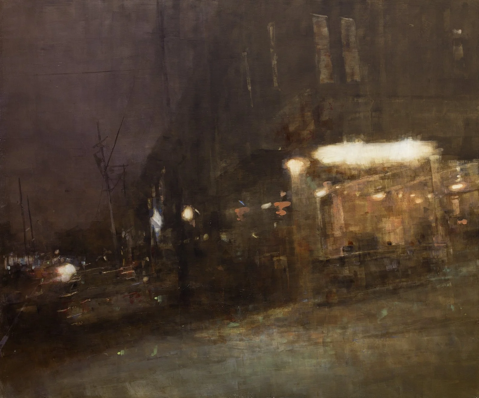 518 City Lights 2022 40x48 cradled panel