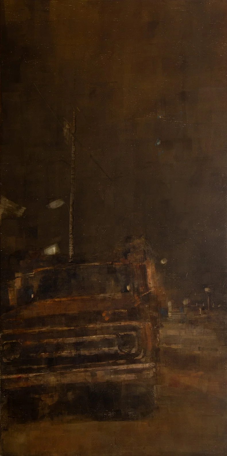 592 Rust Never Sleeps II 2023 48x24 on cradled panel (On display at Baton Rouge Airport)