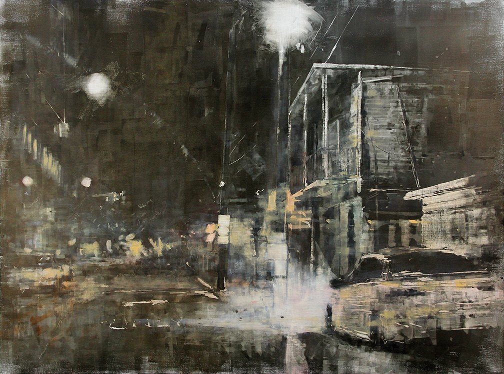420 Brown Derby (Orleans and Claiborne) 2019 36x48 cradled panel