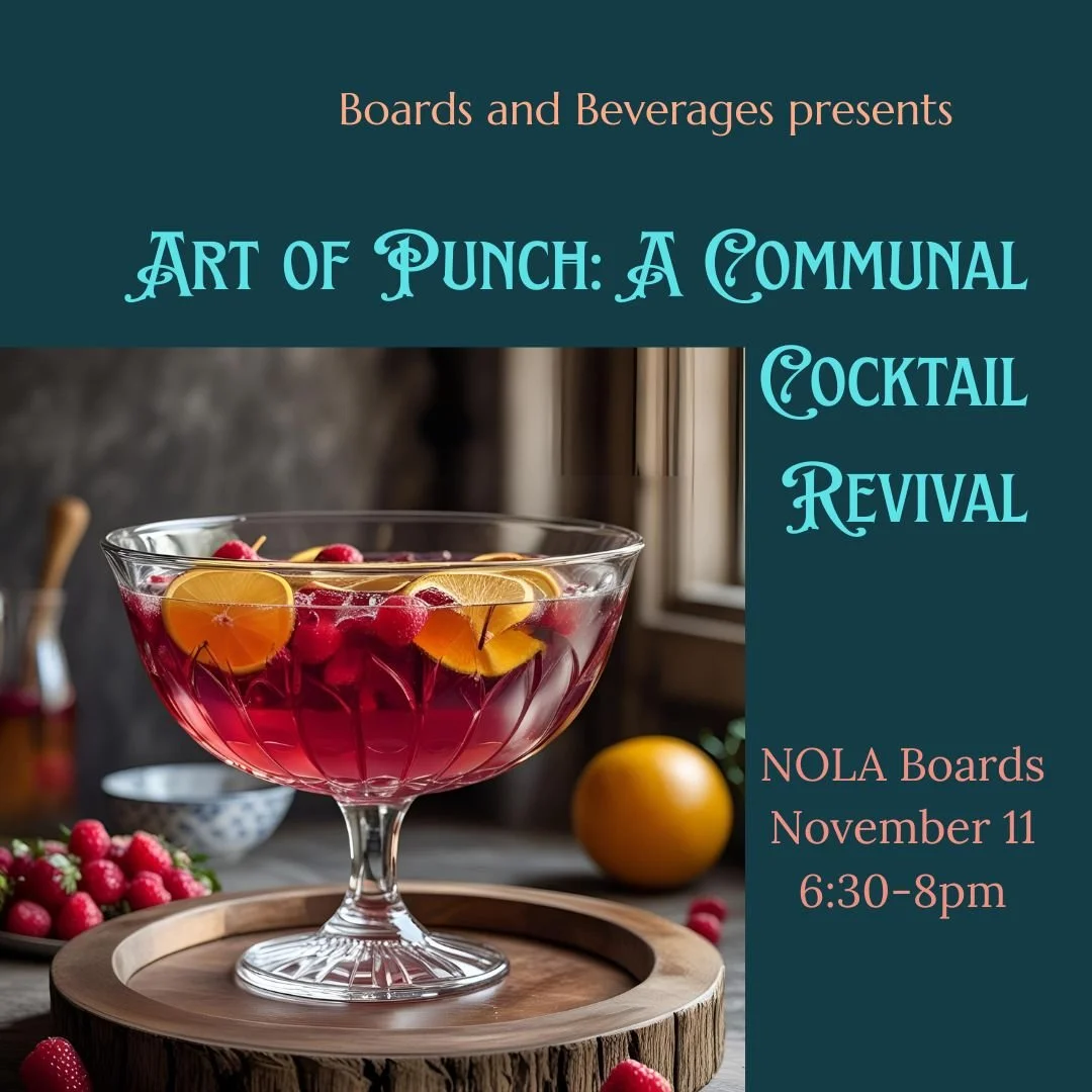 Punch isn&rsquo;t just a big bowl of booze &mdash; it&rsquo;s a piece of cocktail history. 🍋
On November 11, I&rsquo;ll be teaching The Art of Punch: A Communal Cocktail Revival at NOLA Boards&rsquo; new Magazine Street home.

We&rsquo;ll dive into 