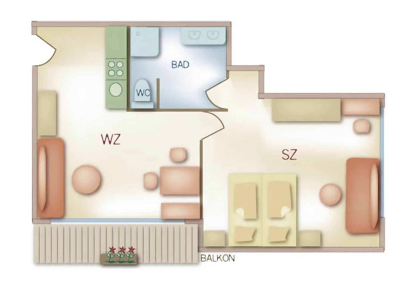 Grundriss Apartment Ramsau
