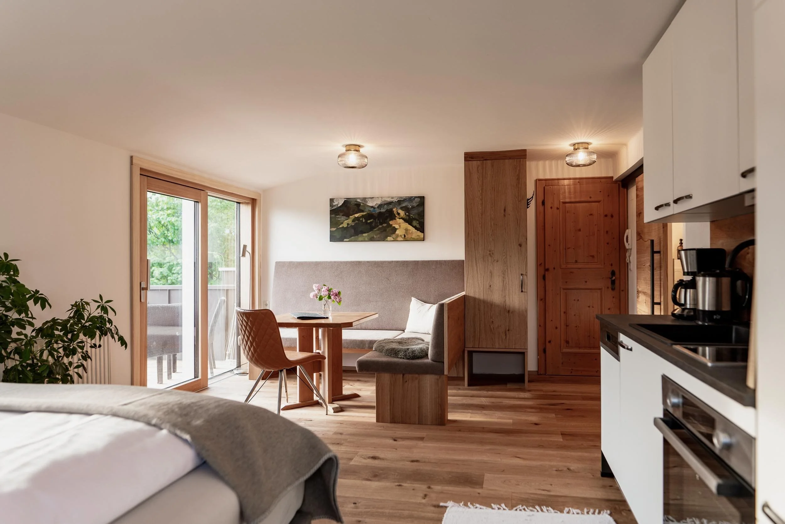 Helle Apartment für 2 Personen mit Sonnen Balkon