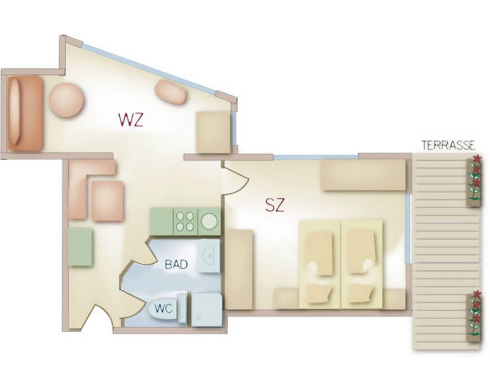 Grundriss Ferienwohnung Dachstein