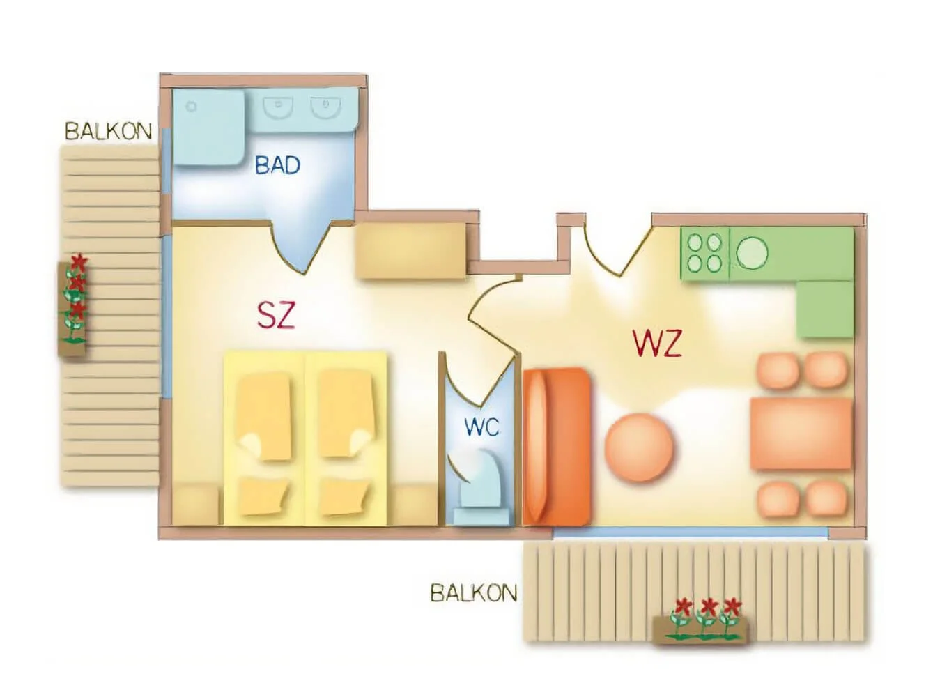 Grundriss Ferienwohnung 6