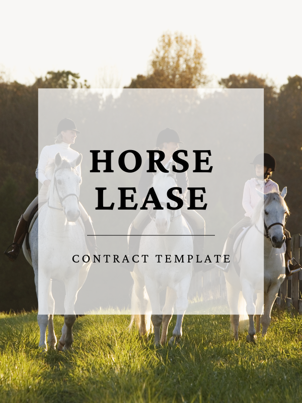 Horse lease contract template