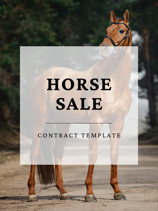 Horse sale contract template