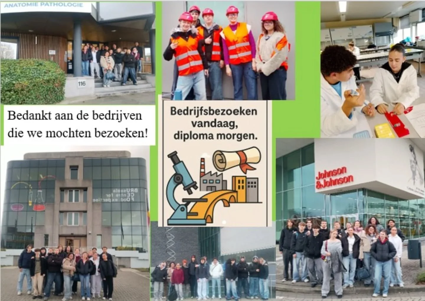 Met trots delen we enkele momenten van de bedrijfsbezoeken die onze leerlingen van 5 BCT hebben gedaan in het kader van hun stage. Dankzij deze unieke kansen zijn onze studenten een stapje dichter bij hun diploma. We willen alle bedrijven hartelijk b