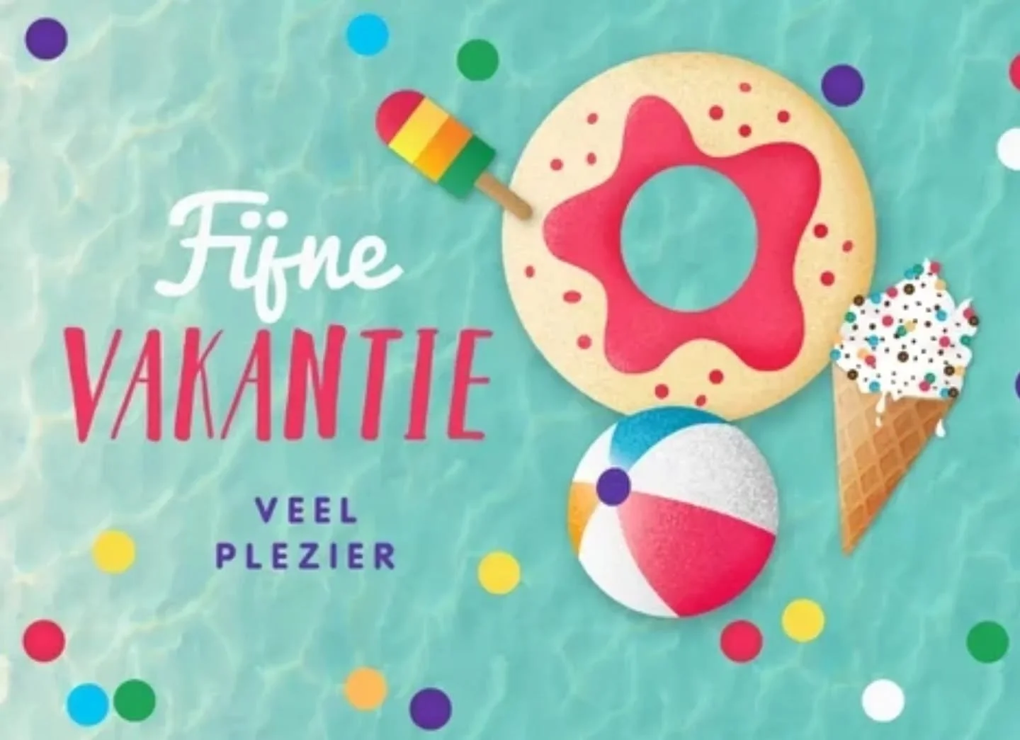 We wensen jullie een deugddoende en zonovergoten vakantie toe! Geniet ervan!