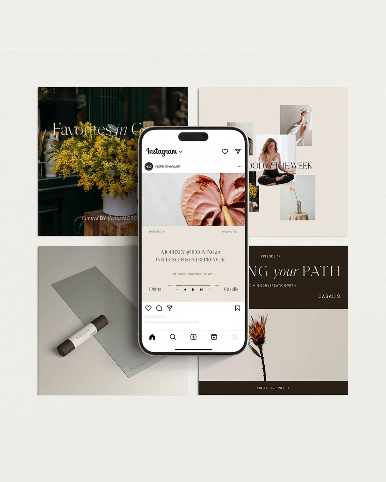 When a brand comes to life, it&rsquo;s more than a logo or a folder full of assets, it&rsquo;s a whole new universe. A reflection of your unique way of doing things, your voice, and the message that finds its way to the right people ✨⁣
⁣
@radiantlivi