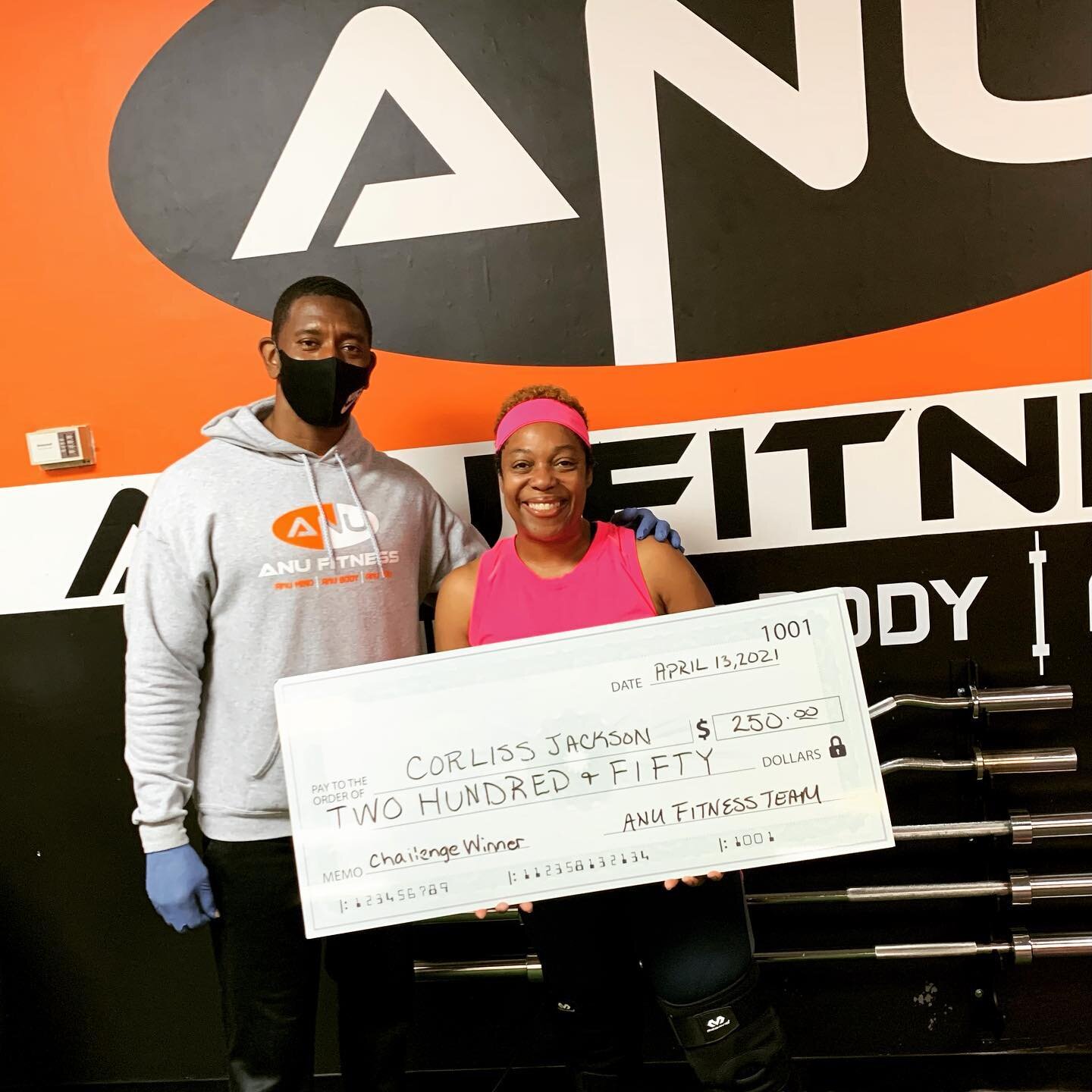🗣Congratulations to Corliss, our March Fitness Challenge winner, for losing 9 more pounds in the month of March! Corliss has been a Group Training client with ANU Fitness since December and has made big changes in her health and fitness! She has los