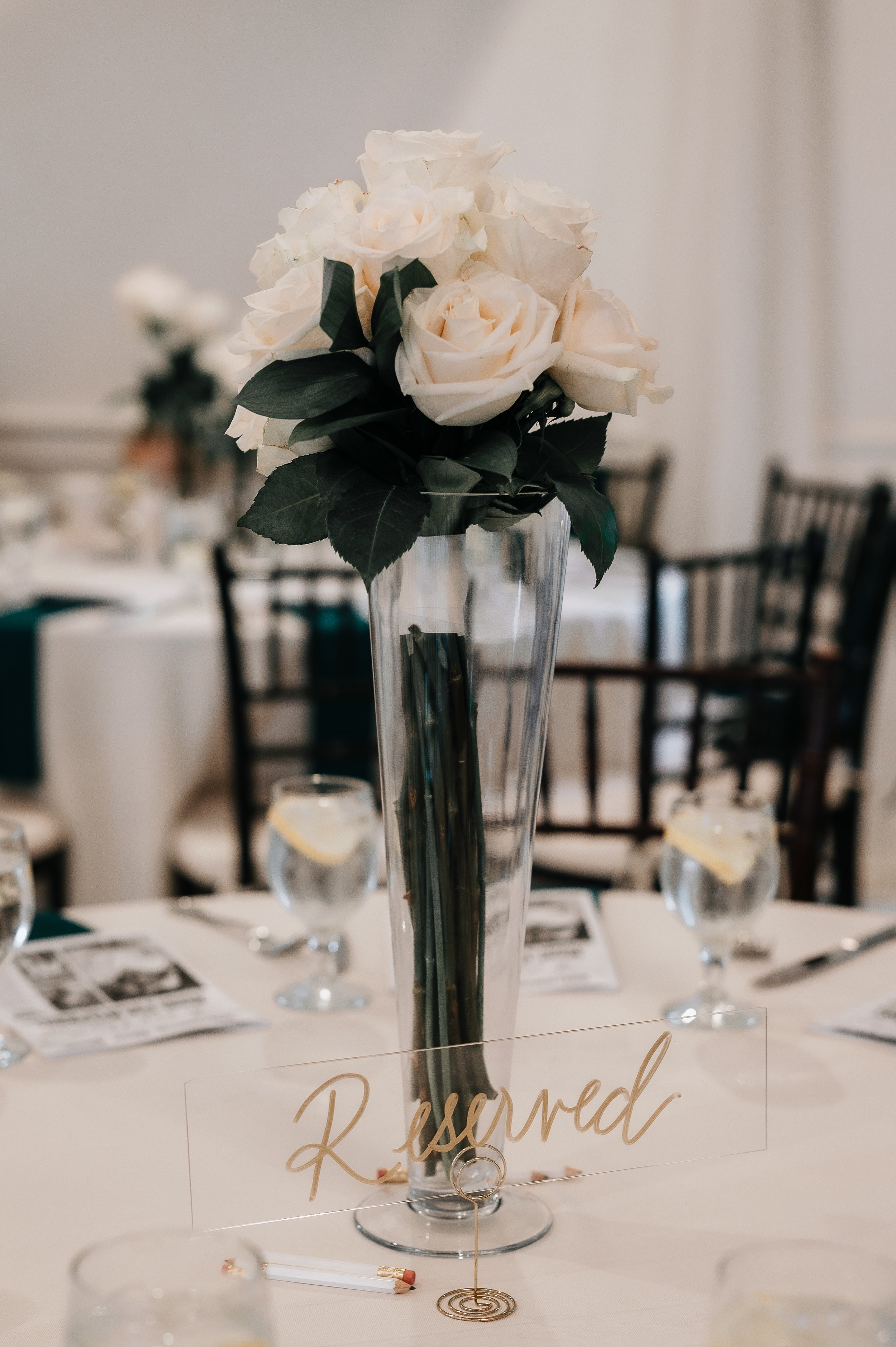 wedding centerpiece ideas tall floral elegant white roses