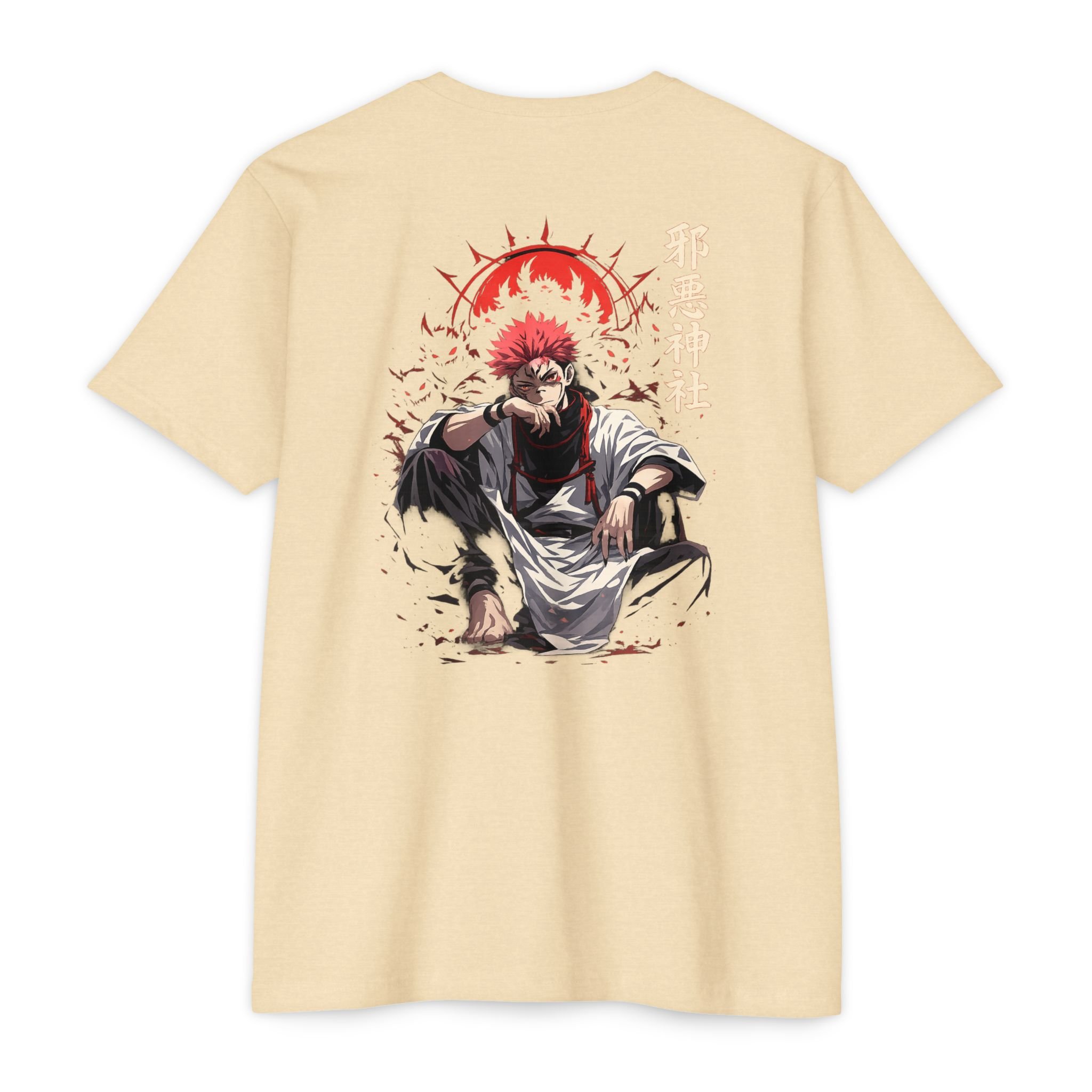 Anime Graphic T-Shirt — Red-Haired Warrior Back Print