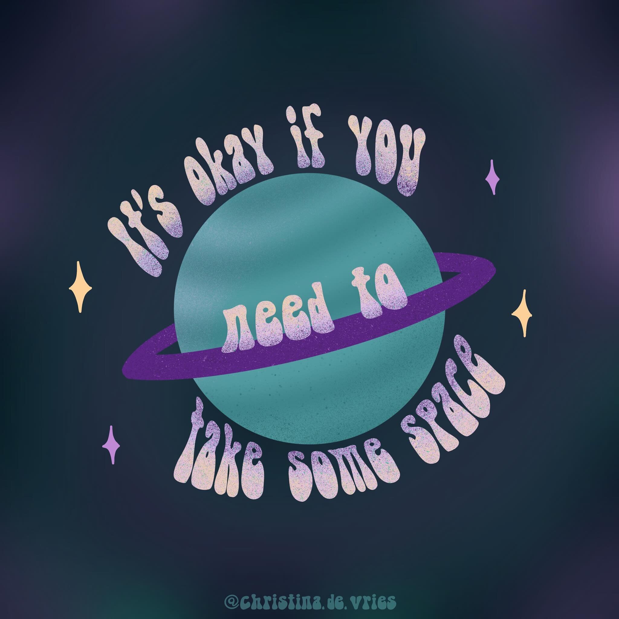 Once again for the people in the back:
It&rsquo;s okay if you need to take some space ✨ 
&bull;
&bull;
#ineedspace #needspace #takecareofyou #mentalhealthart #mentalhealthmatters #mentalhealthjourney #illustrationartist #digitalart #iamanartist #illu