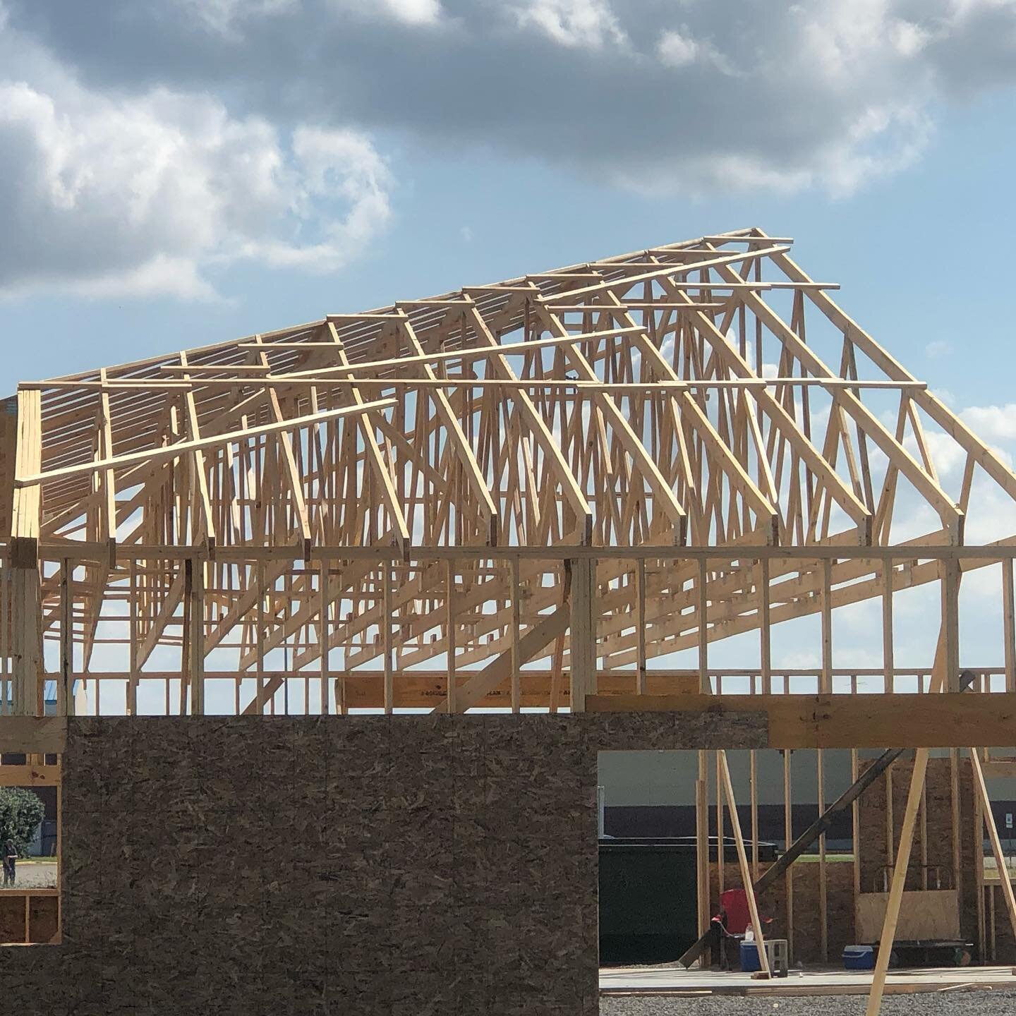 It&rsquo;s challenging to capture the scope of any job from the ground, but Doug managed to get some great pictures at this job site in Marion Illinois. Truss package contains configurations spanning lengths of just a couple feet all the way up to 68