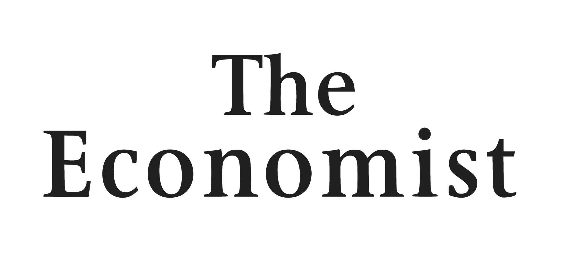 Title text reading "The Economist" in black serif font on a white background logo.
