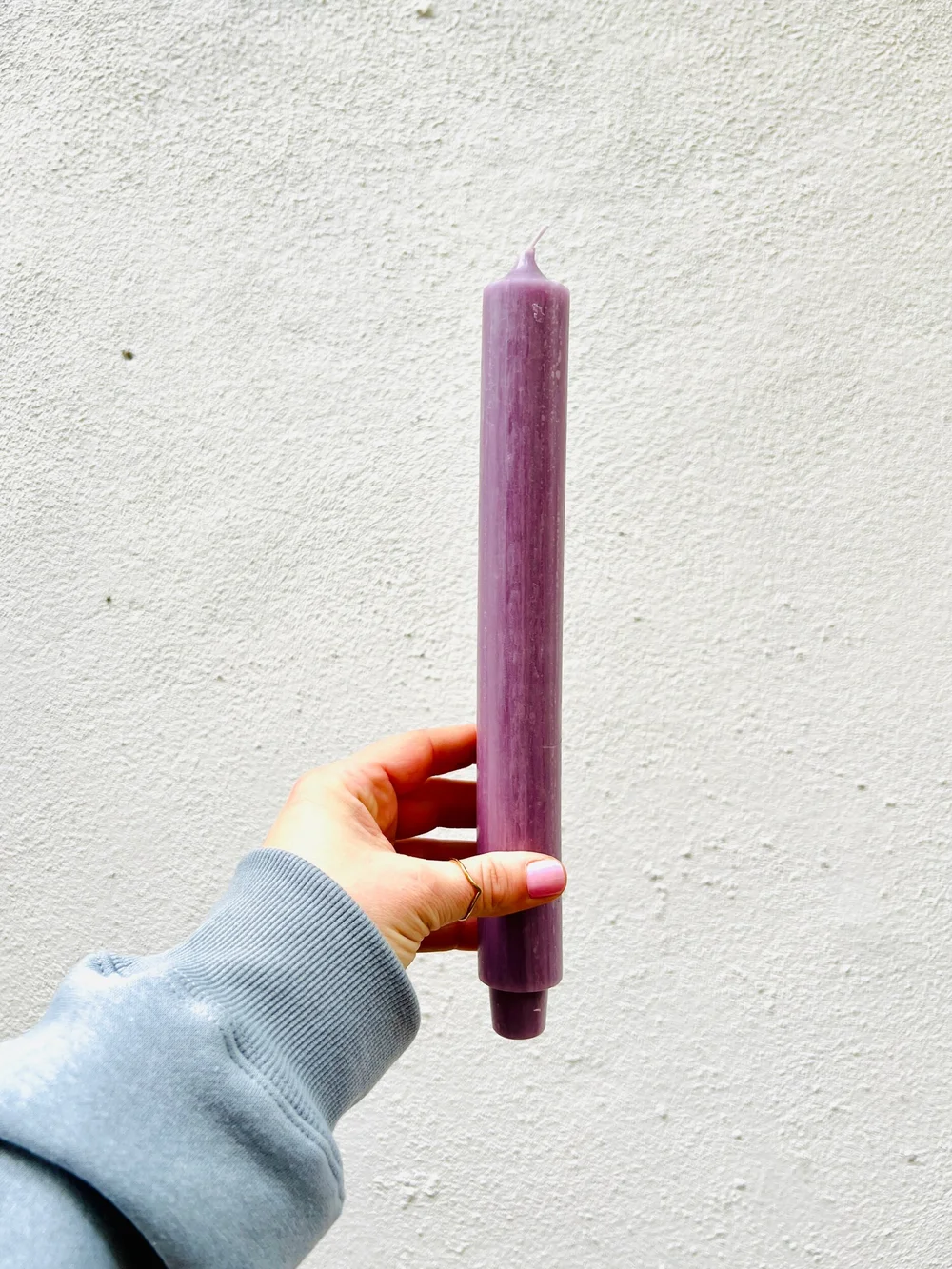 dicke stabkerze - blasslila
