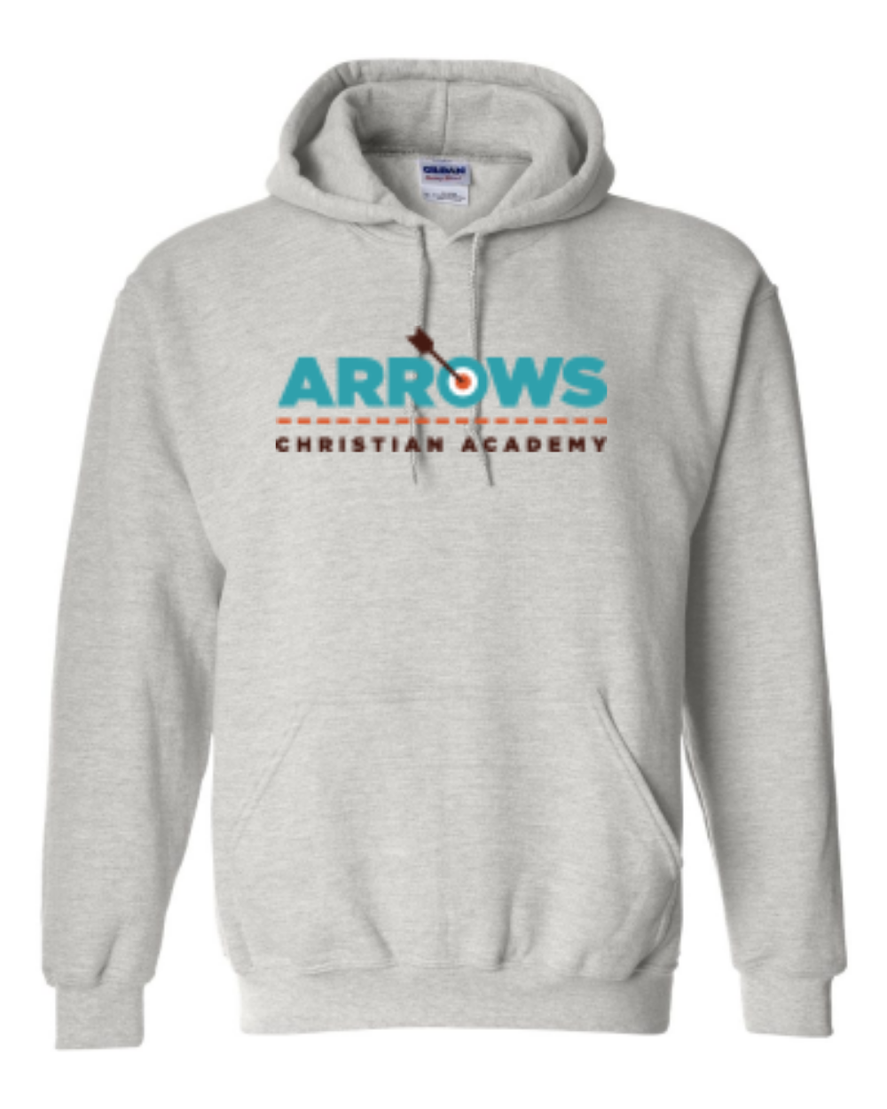 Grey Hoodie with Arrows logo