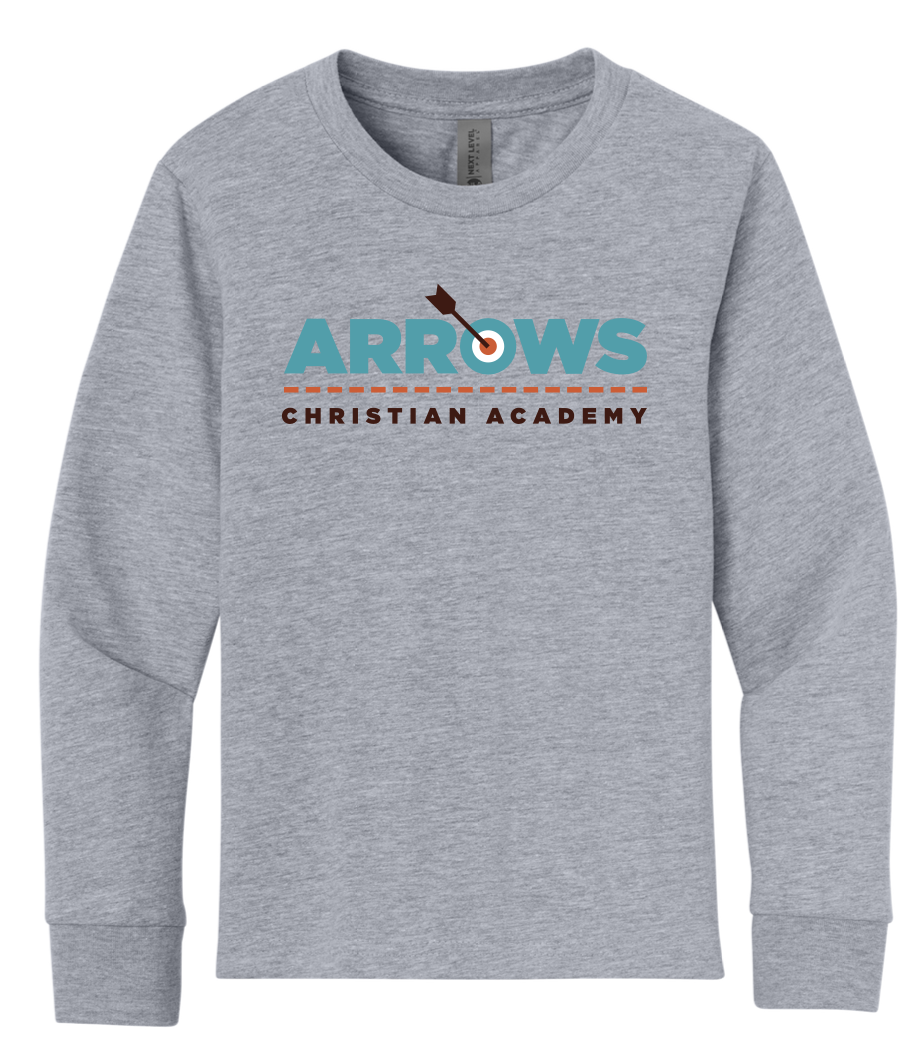 Grey Long-sleeve t-shirt with Arrows logo