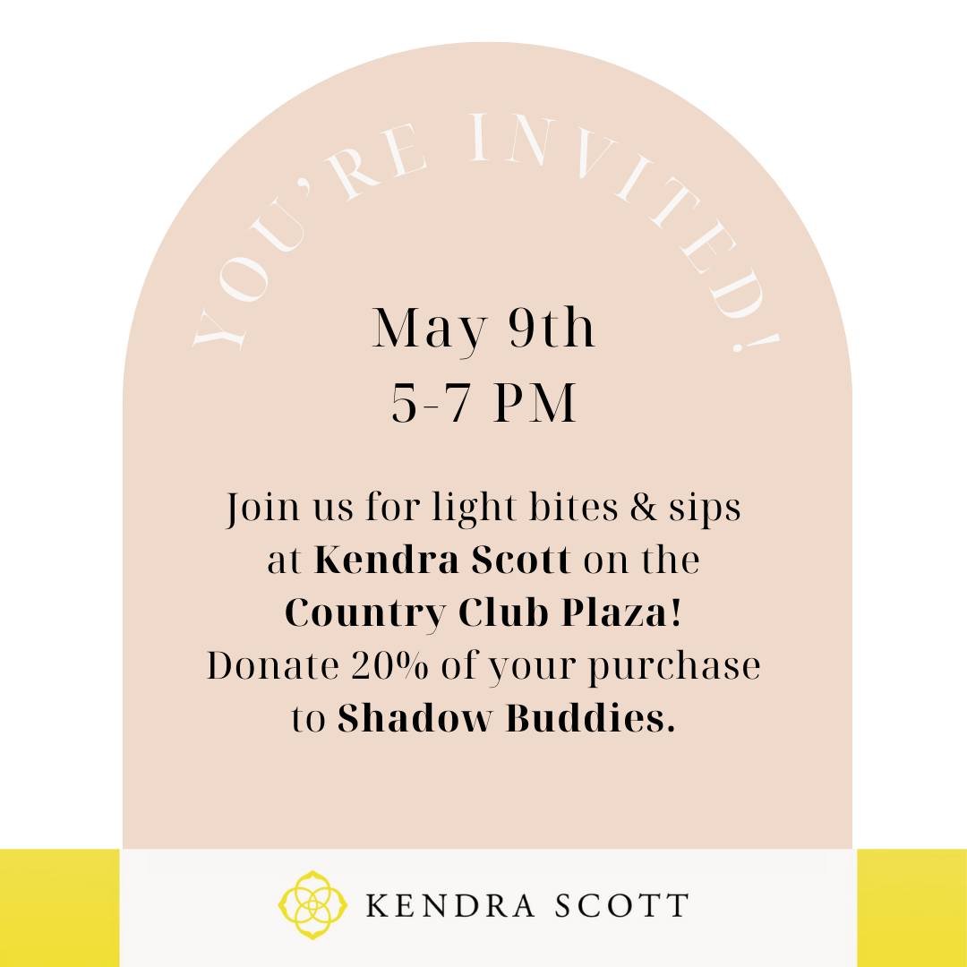 Shop &amp; benefit Shadow Buddies! Treat yourself to some sparkle or pick up a gift for the Moms in your life just in time for Mother's Day! See you there ✨🥂

Shop in person on May 9th at the Country Club Plaza or online at kendrascott.com (use code