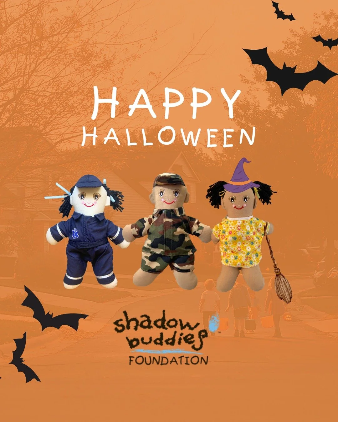 🎃👻 Our Shadow Buddies are wishing everyone a happy and safe Halloween! 💛 Stay spooky and full of smiles!

#ShadowBuddies #HappyHalloween #ComfortForKids #HandmadeWithLove #ChildhoodJoy #NonProfitKC #GivingBack