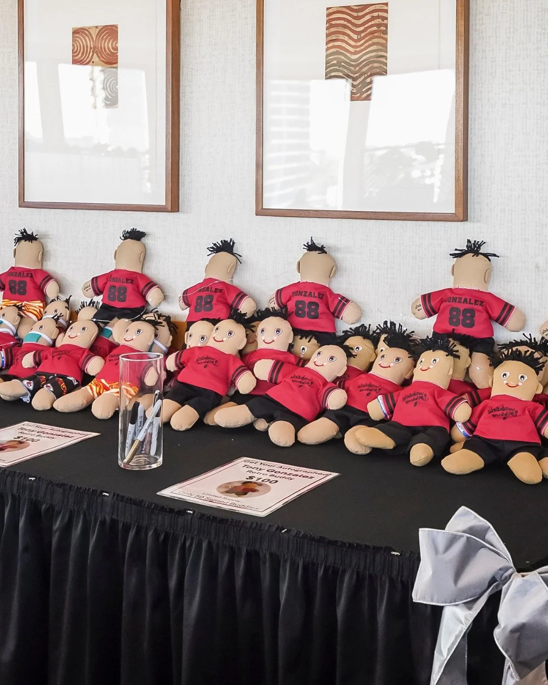 🏈 A special moment from our 30th Anniversary Gala &mdash; custom Tony Gonzalez Shadow Buddies dressed in their own Chiefs jerseys! 💛❤️ 

These one-of-a-kind buddies celebrate 30 years of compassion, connection, and community. 

#ShadowBuddiesFounda