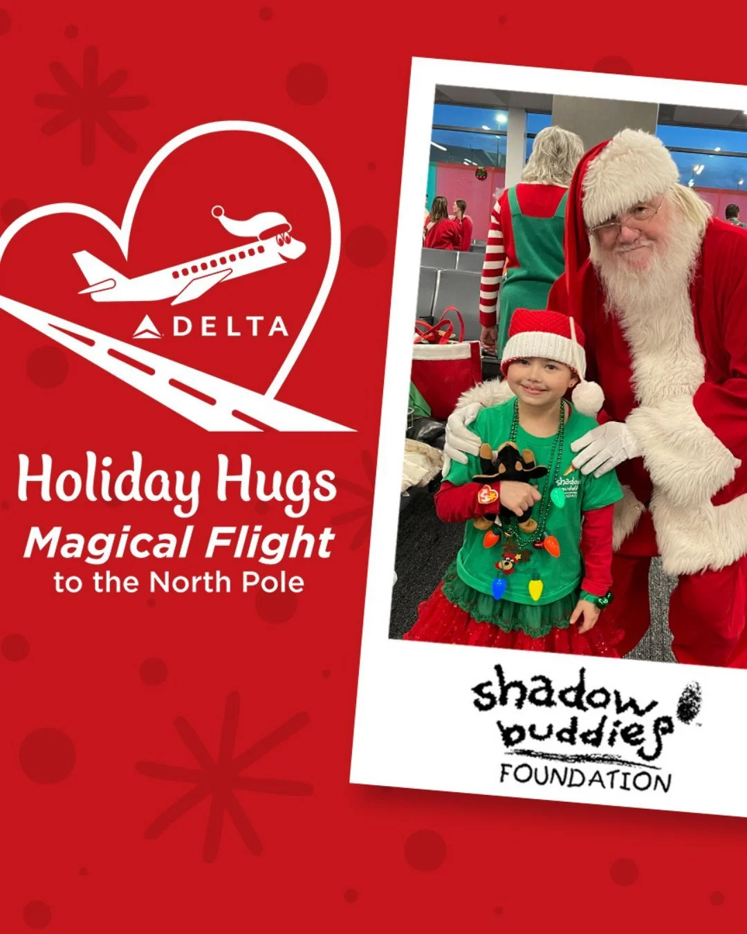 The countdown is on for the Holiday Flight! Get ready for magic, joy, and smiles &mdash; If you would like to nominate a special passenger for our Magical Flight, please tap the link in our bio or visit the shadowbuddies.org homepage! 💛 

#ShadowBud