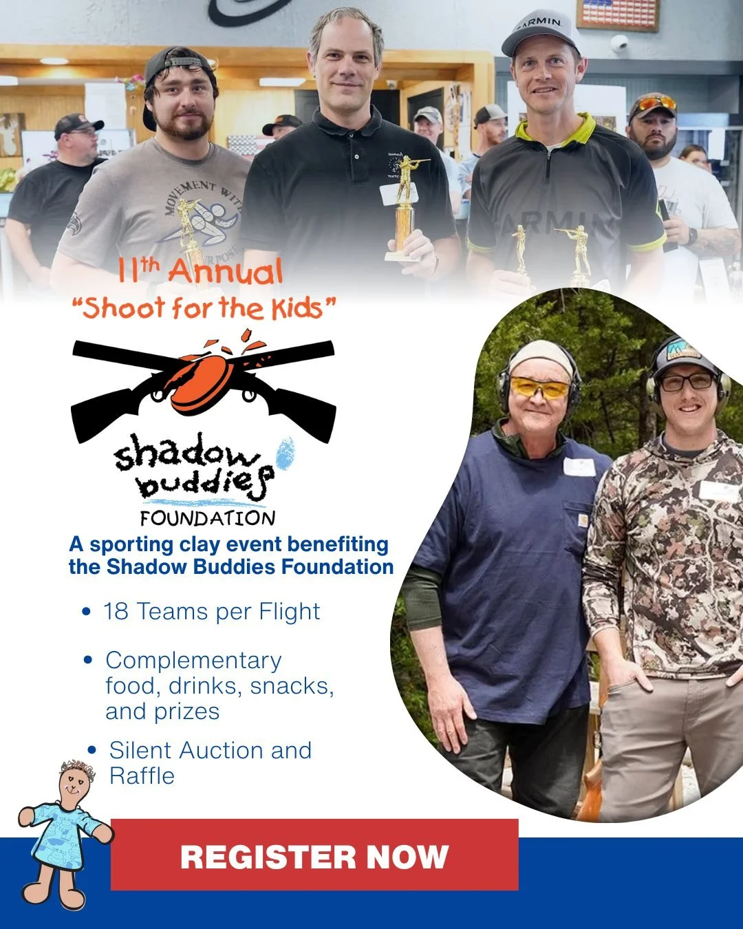🎯 11th Annual Shoot for the Kids 🎯

Join us for an unforgettable day at Powder Creek Shooting Park as we come together to support medically challenged children in our community. With morning &amp; afternoon flights, great food, friendly competition
