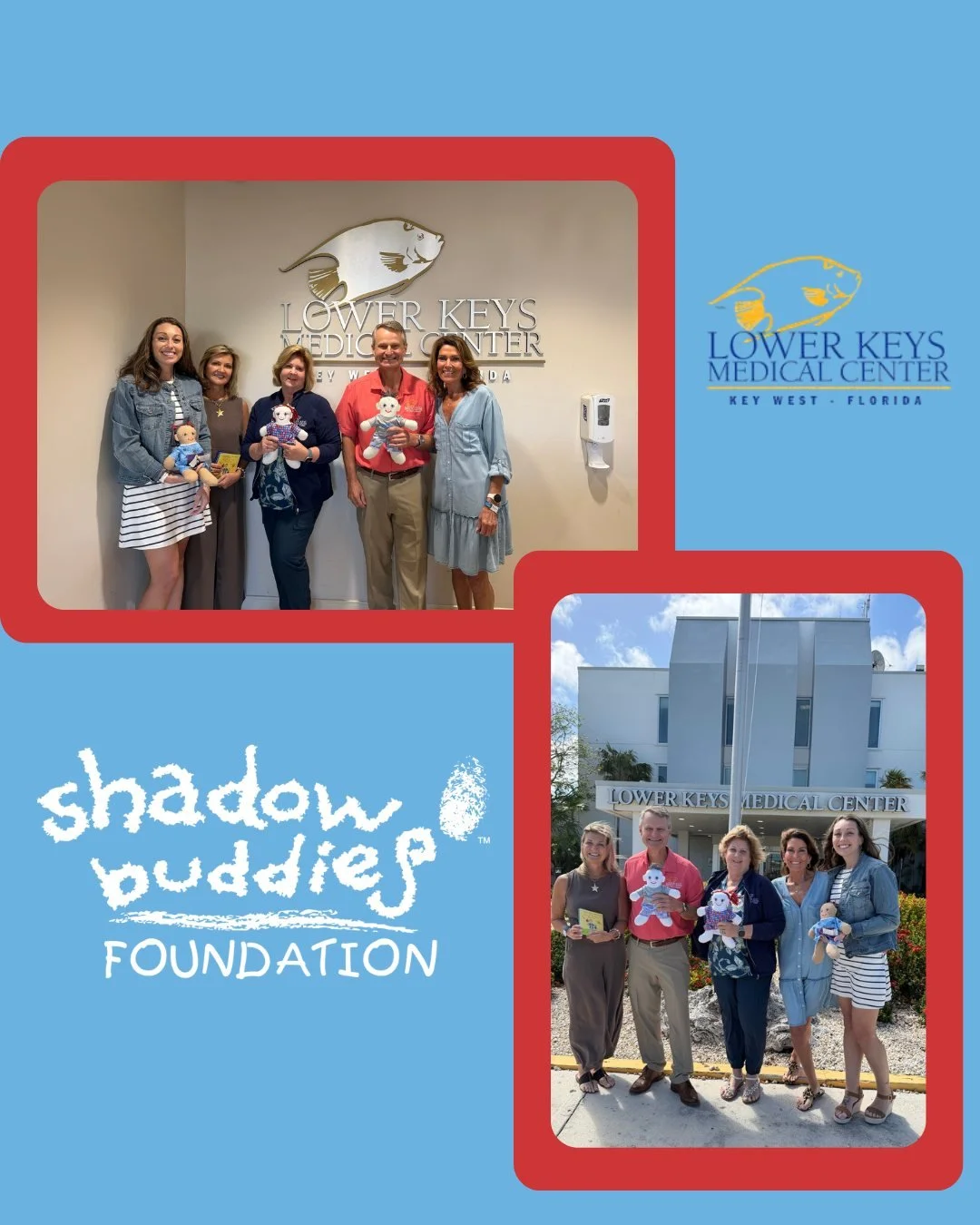 On our way home from a Pediatric Medical Conference in Key West, but we couldn&rsquo;t leave without making a special stop 💙

We had the honor of visiting Lower Keys Medical Center and delivering Shadow Buddies to their hospital&mdash;helping bring 