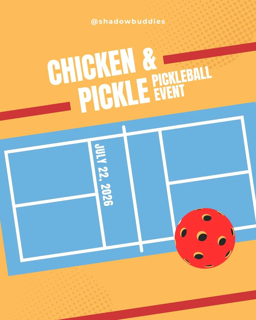 Join us for the Shadow Buddies Foundation Pickleball Classic presented by Garmin!

Grab your paddle and come out for an evening of friendly competition, great food, and community fun at Chicken N Pickle Overland Park &mdash; all while supporting the 