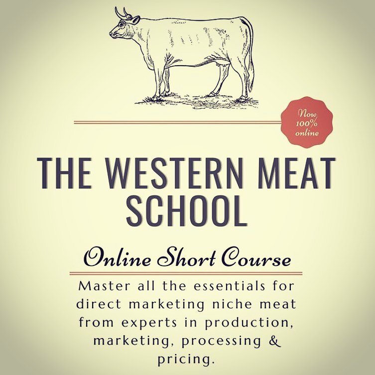@nichemeats The Niche Meat Processor Assistance Network of @oregonstate University now has a 100% online and self-paced short course called the Western Meat School. 
.
.
In this course you will learn all the essentials for direct marketing niche meat