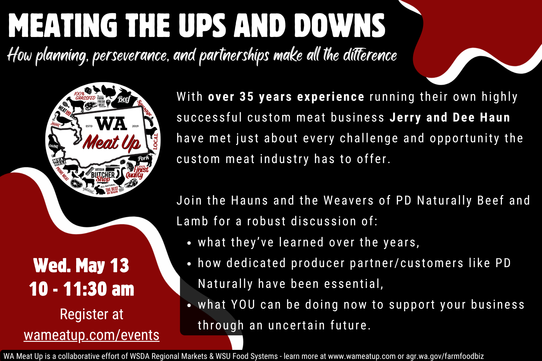 WA MEAT UP ALL CALL - Meating the Ups and Downs
