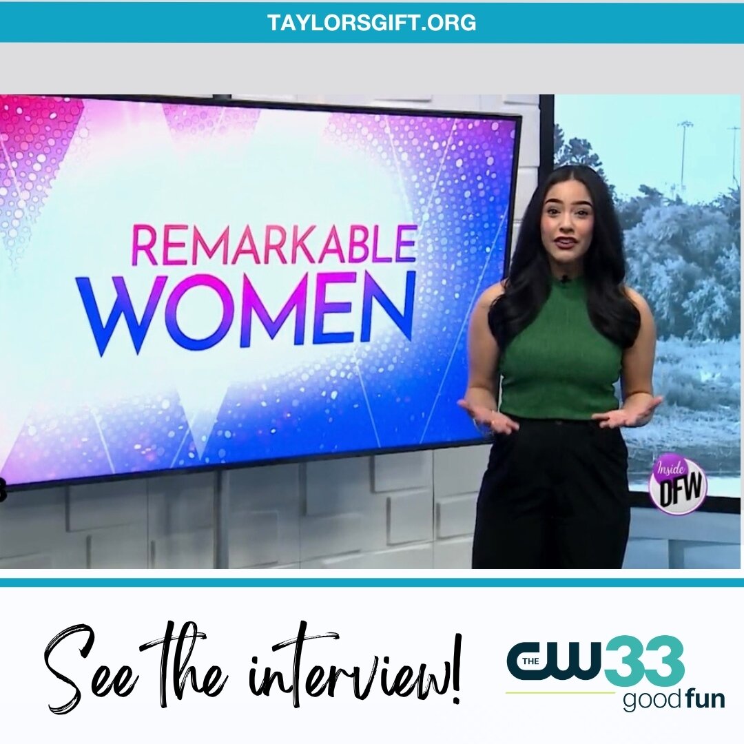 What a JOY for Tara to share her story as finalist for CW33's Remarkable Women award! 🙌🙌 Tara and CW33's Stephanie Mendez sat down for a meaningful interview to discuss the Storches' personal experience with organ donation, and the mission of Taylo