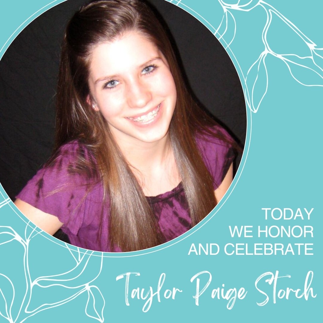 Today, April 19, is the birthday of our beautiful namesake, Taylor Storch. She would have been 28 years old today. 💙

On this day, at Taylor's Gift, we pause to reflect, celebrate, and honor this precious girl. The impact Taylor made in her short ye