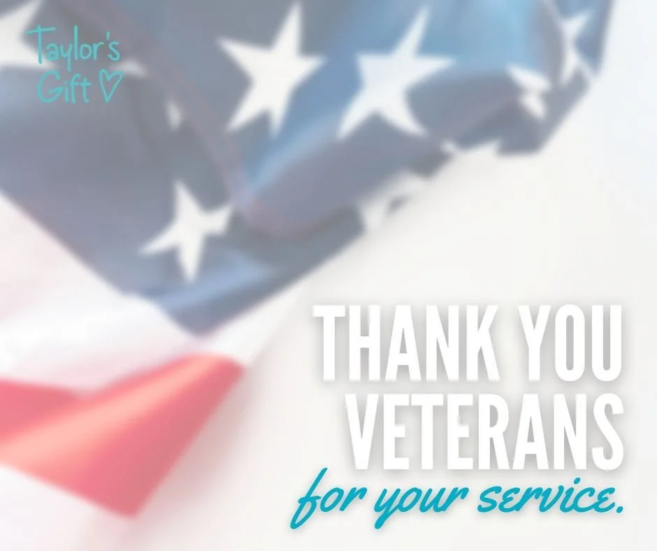 At Taylor&rsquo;s Gift, we&rsquo;re inspired by the spirit of giving that defines our veterans, a selfless commitment to something greater than themselves. Today and every day, thank you for your service. 

#VeteransDay #TaylorsGift